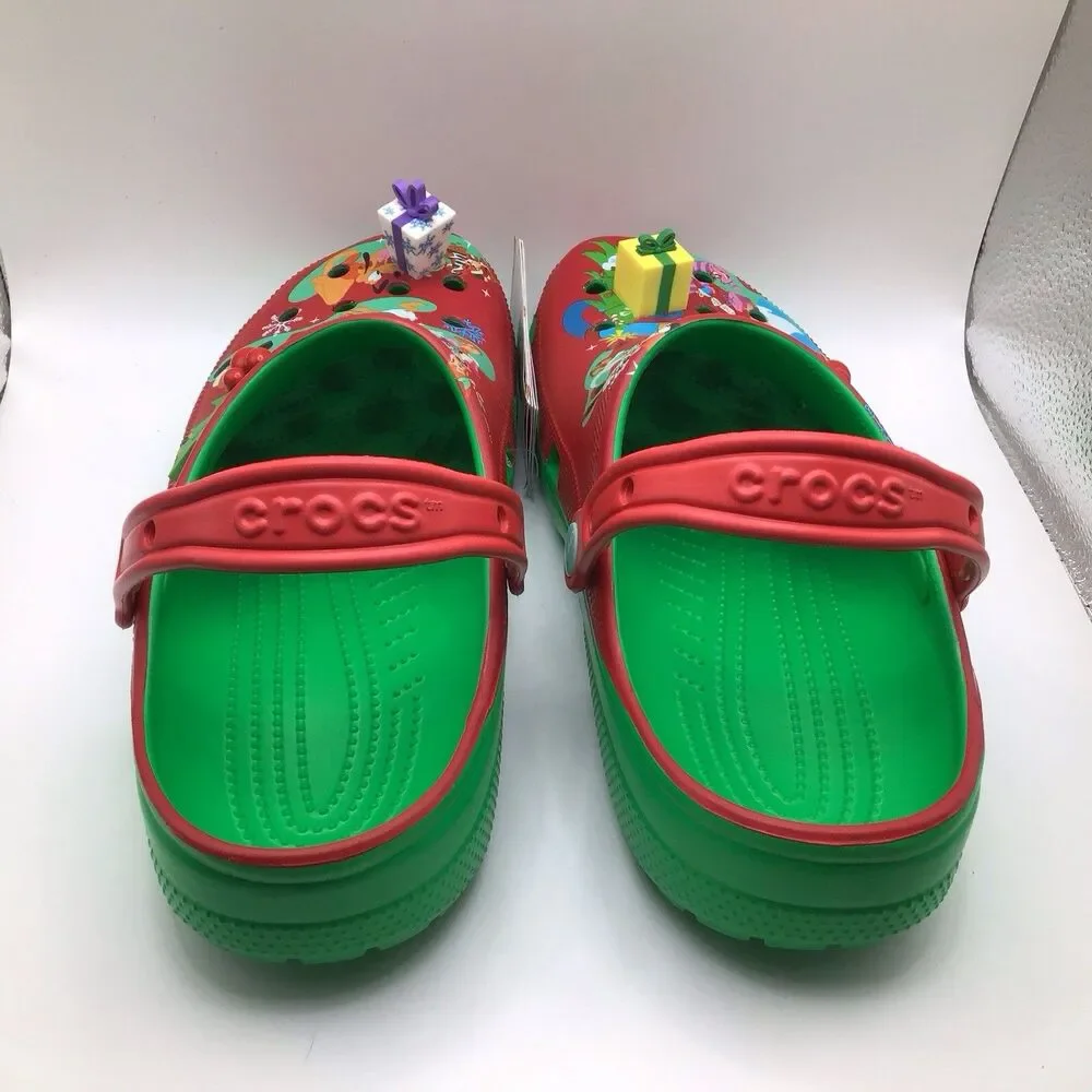 Crocs Disney Classic Christmas Clog 209363 3E8 Red Green Men's 11 EUR 45-46
